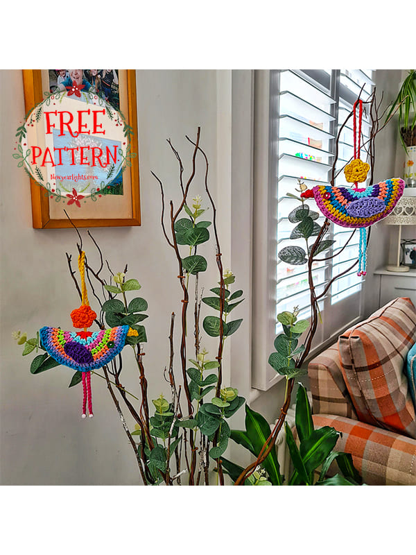 Birdie Crochet Christmas Ornaments Pattern