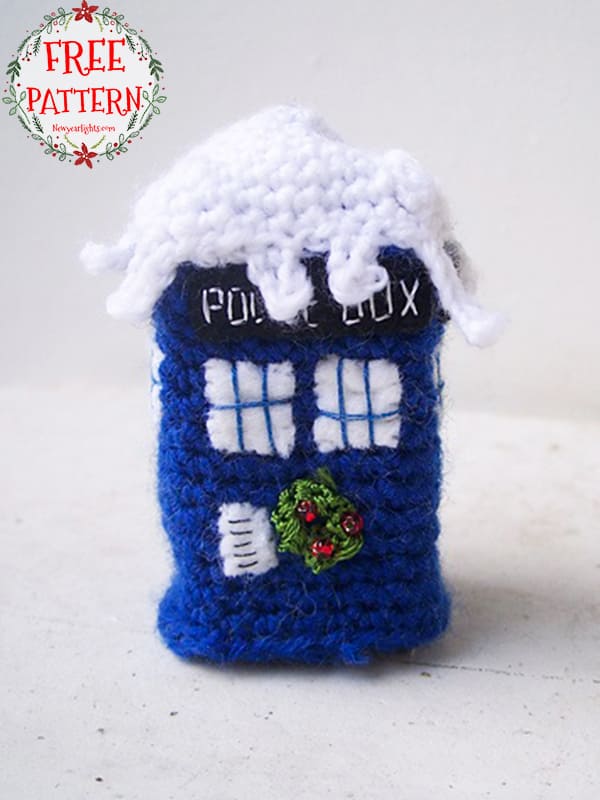 Crochet Tardis Ornament Pattern