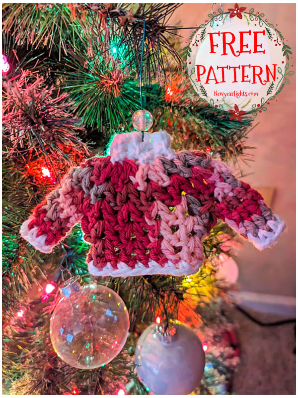 crochet ugly sweater ornament pattern