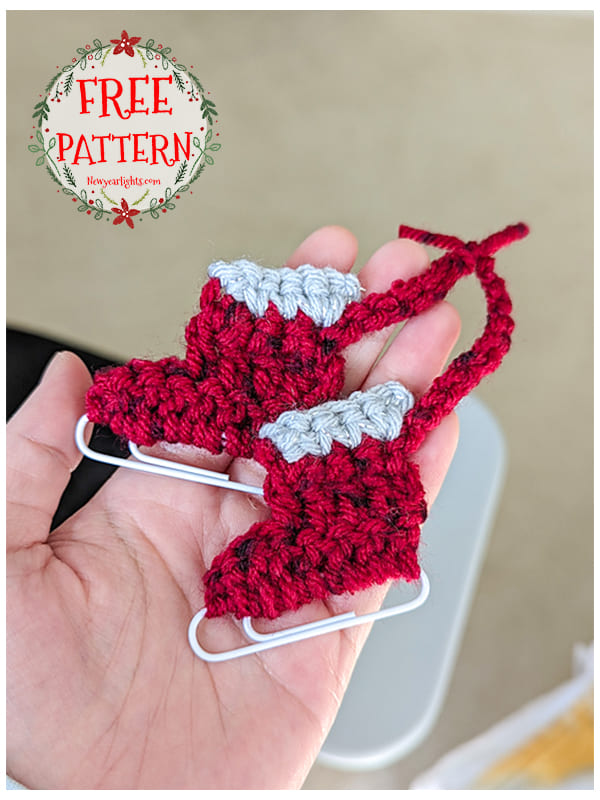 ice skate crochet christmas ornaments