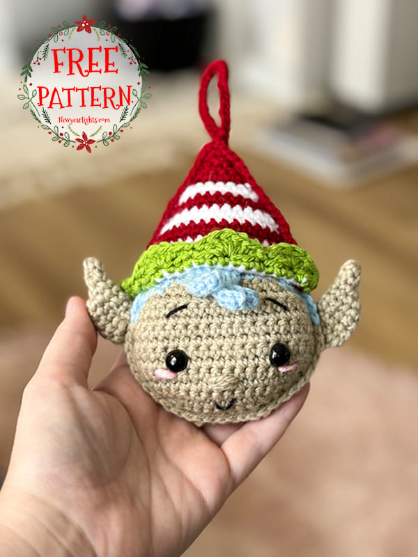 mini elf crochet christmas ornaments