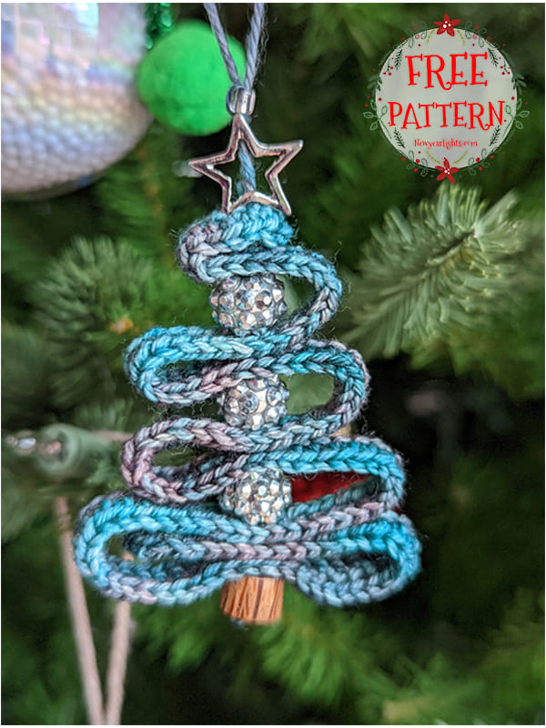 ribbon crochet christmas tree ornament