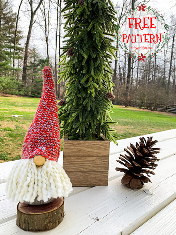 scandinavian santa crochet gnome ornament