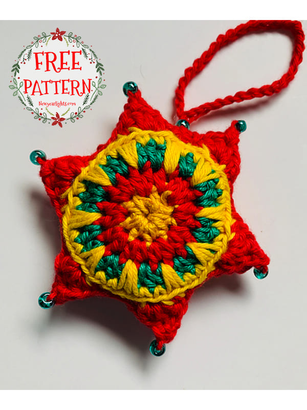 shaped crochet star ornament