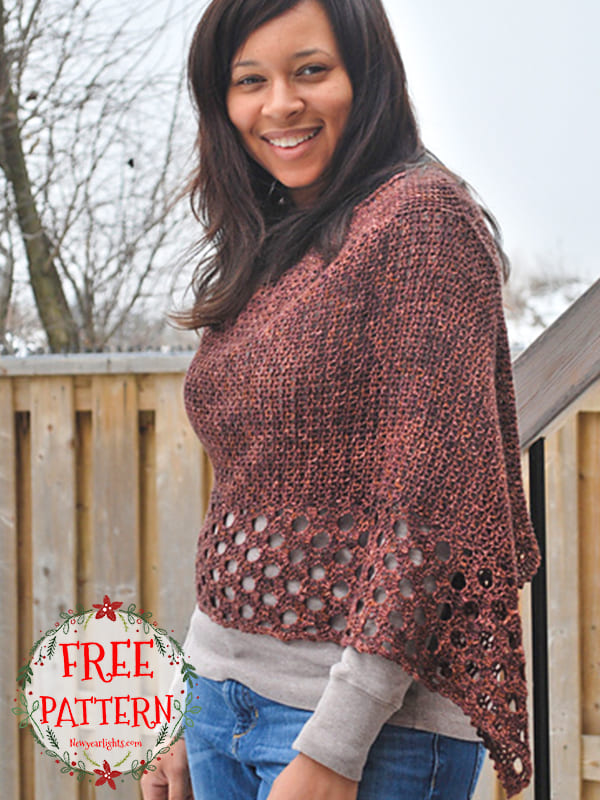 crochet mesh poncho pattern