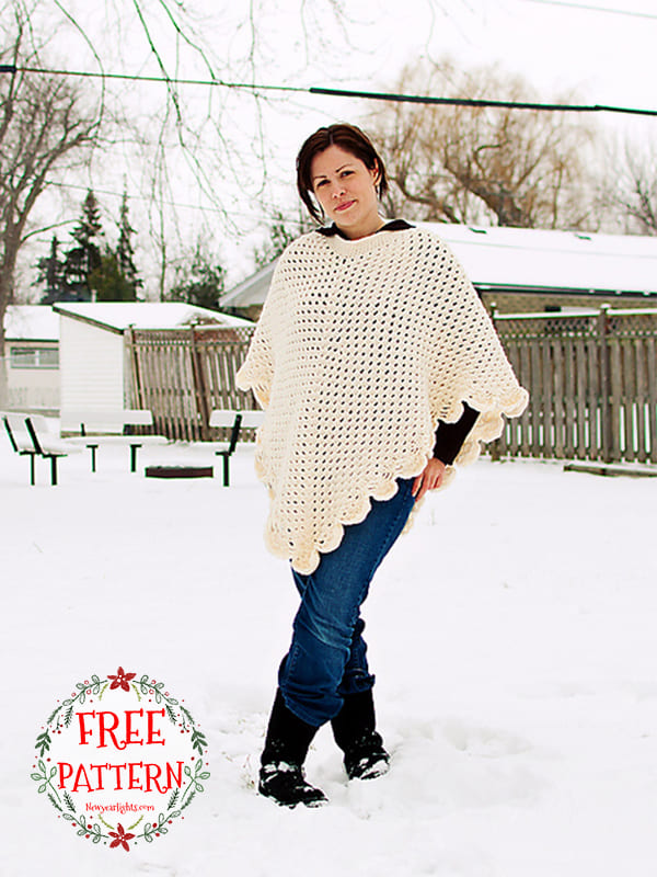 easy lacy crochet poncho pattern