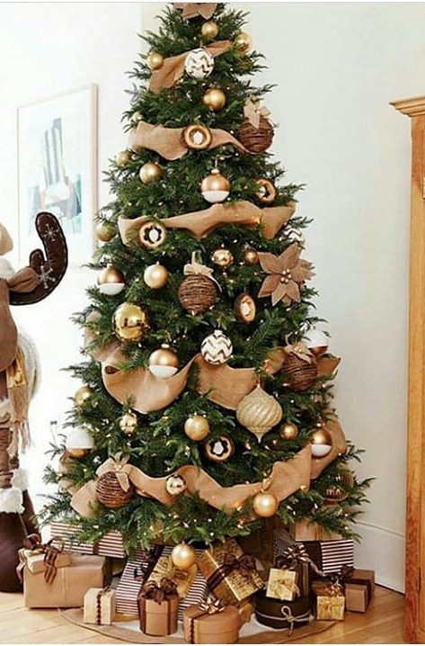 34 Rustic Farmhouse Christmas Tree 🎄 Decor Will Bring Both Season and ...
