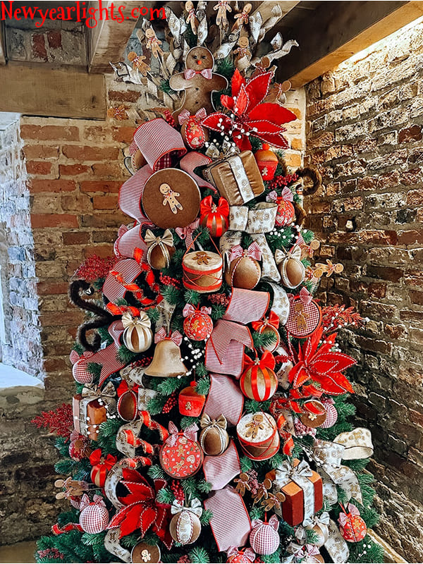 christmas red tree decorations