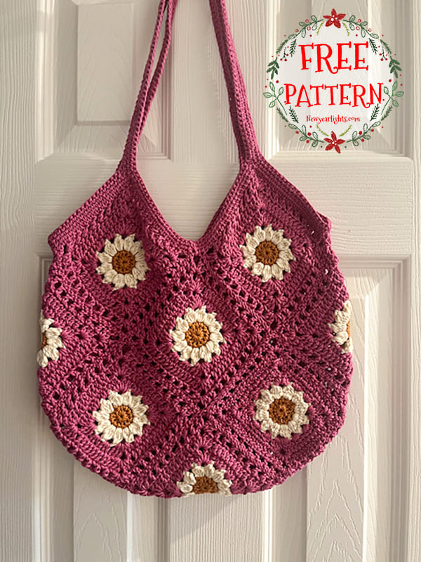 crochet daisy bag free pattern