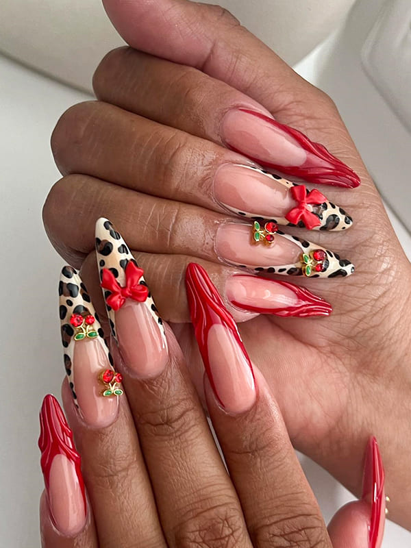 christmas acrylic nails