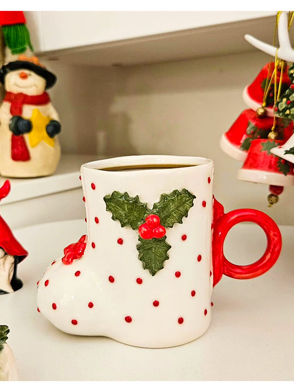 christmas boot mug
