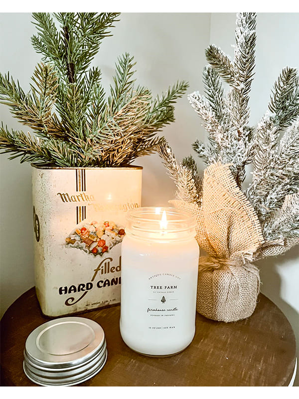 christmas candle jars