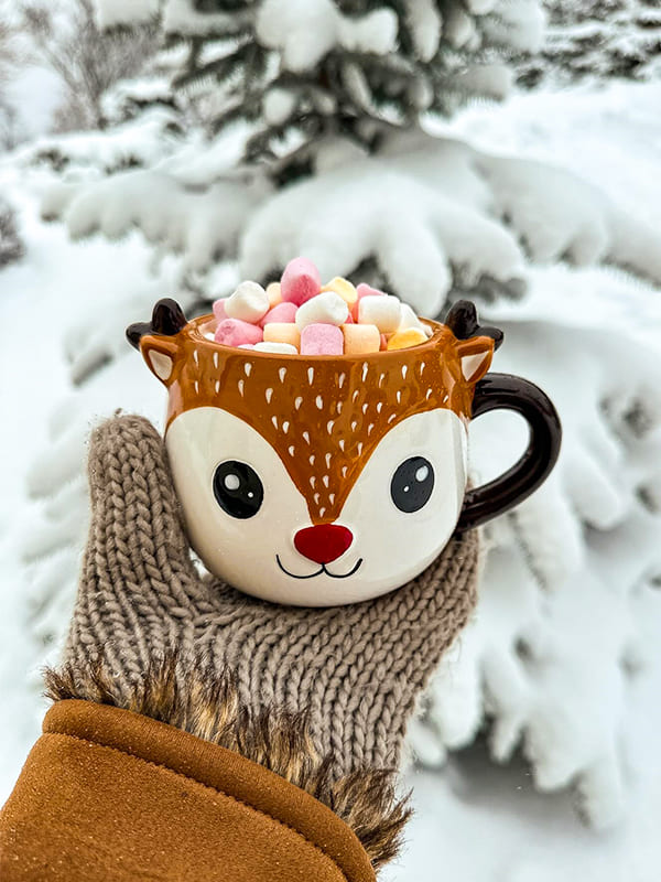 christmas deer mug