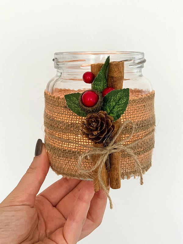 christmas ideas with glass jars