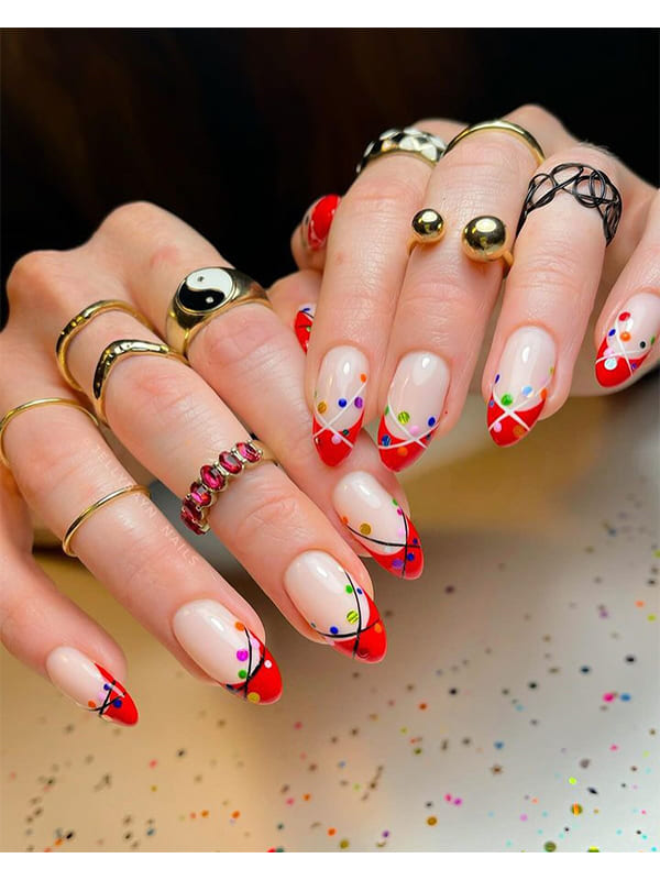 christmas light nails
