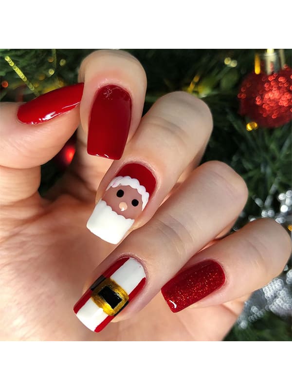 christmas santa nails