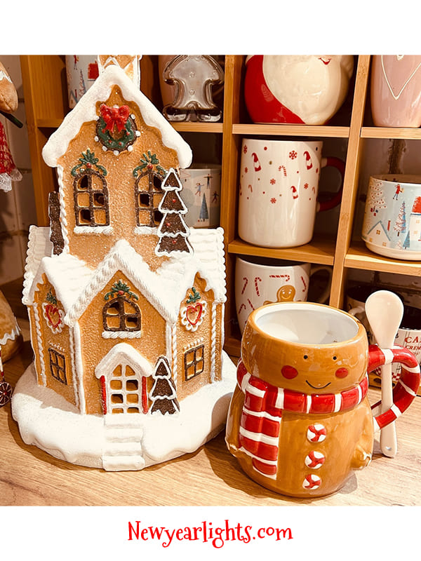 gingerbread christmas mug set