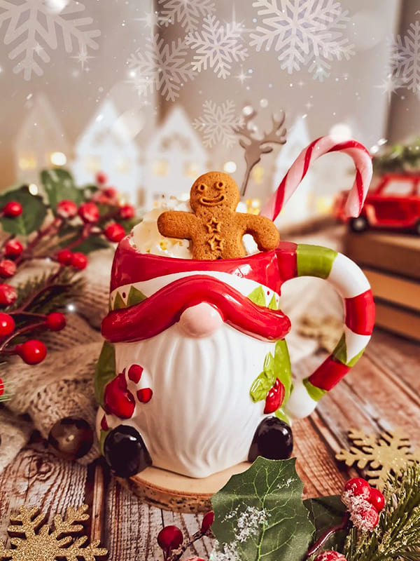 gnome christmas mug