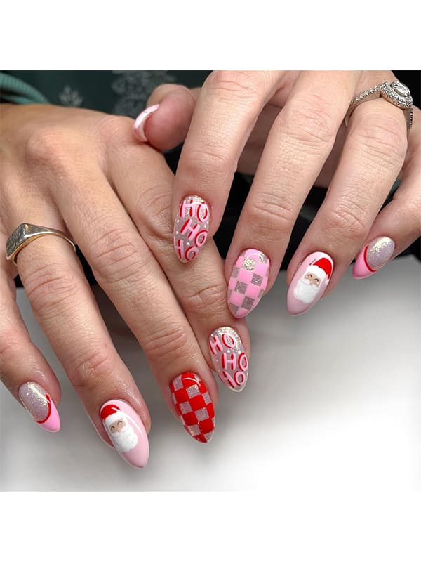 holiday christmas nail art