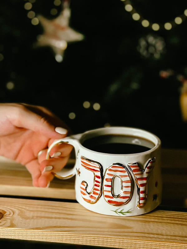 joy christmas coffee mugs