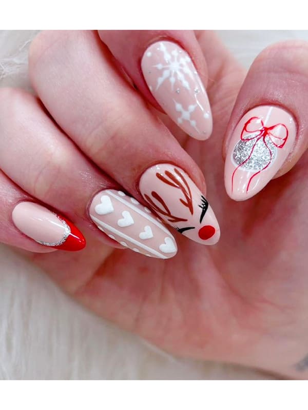 pretty christmas nails