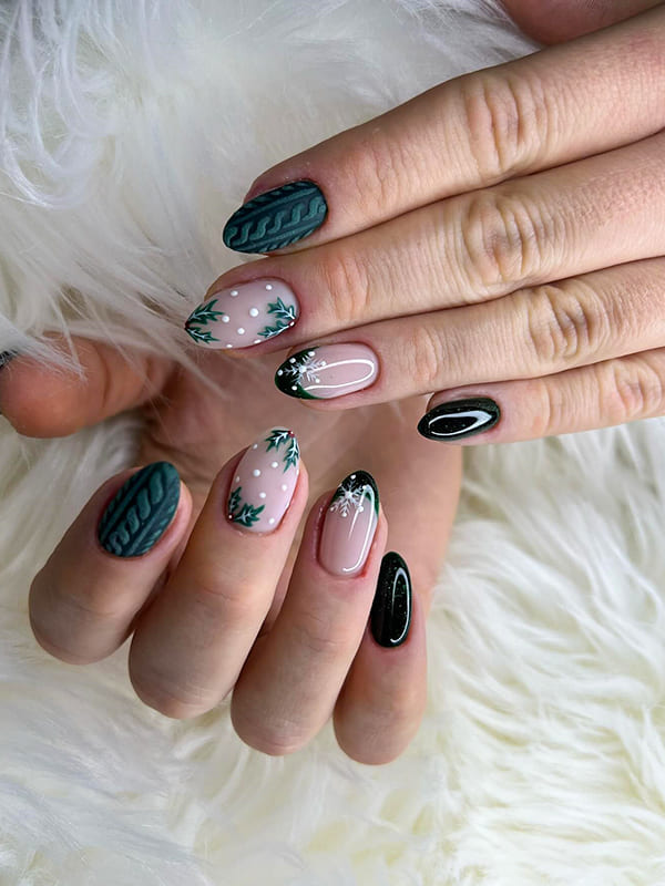 short christmas nails