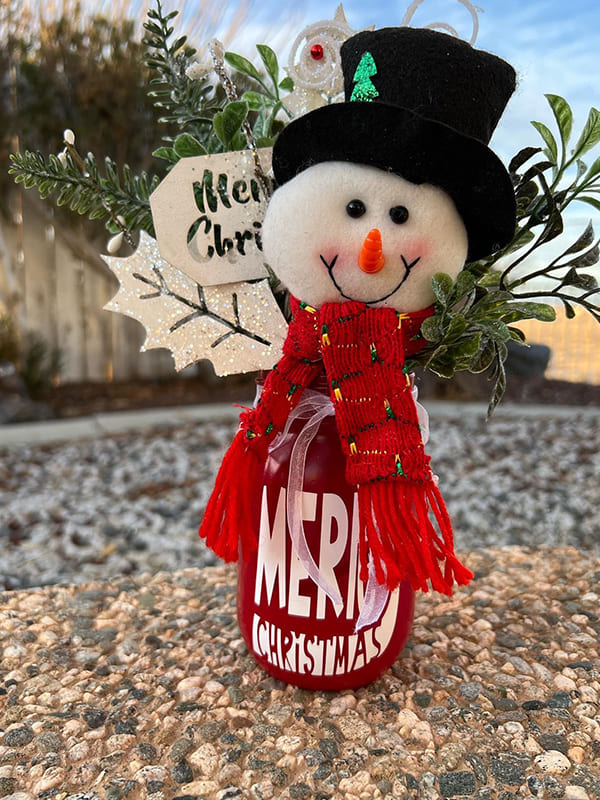 snowman christmas gifts from mason jars