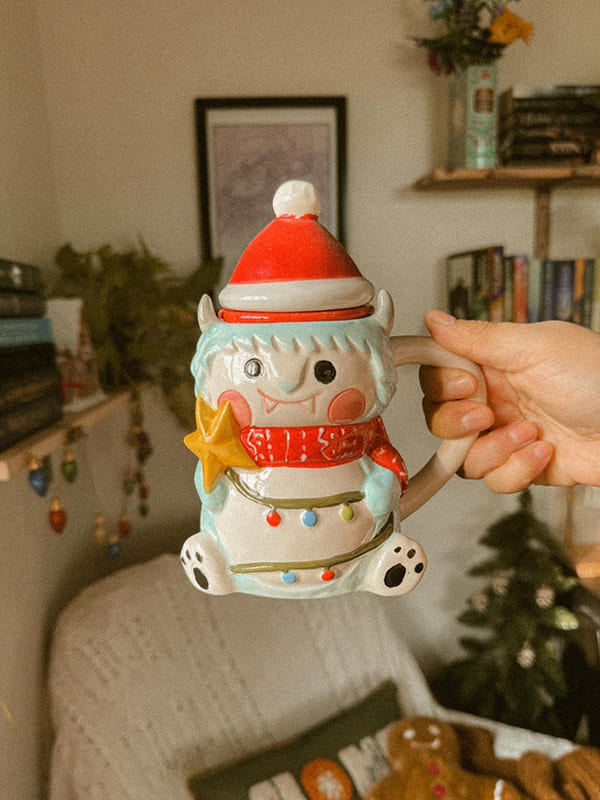 vampire christmas hot chocolate mug