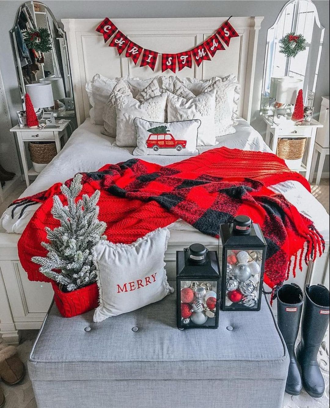 christmas bedroom decoration