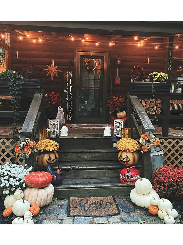 creepy front porch halloween decorations​
