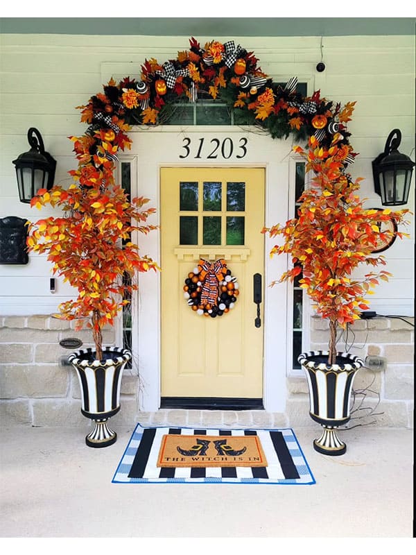 fall halloween front porch ideas