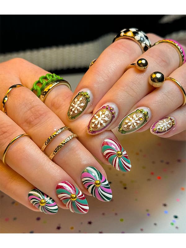 christmas theme nails
