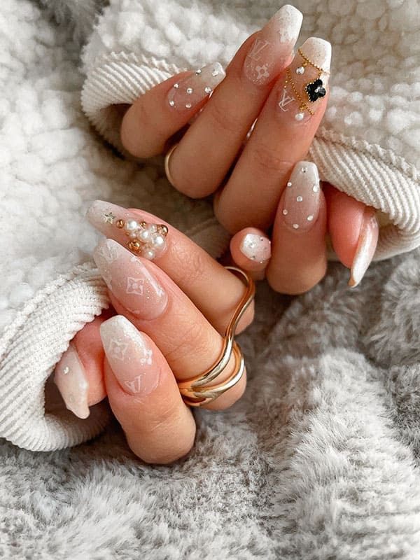 french classy christmas nails